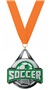 SILVER MEDAL/ORANGE NECK RIBBON