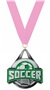 SILVER MEDAL/PINK NECK RIBBON