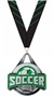 SILVER MEDAL/PHOENIX GREEN NECK RIBBON