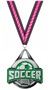 SILVER MEDAL/VICTORY PINK NECK RIBBON