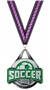 SILVER MEDAL/VICTORY PURPLE NECK RIBBON