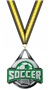SILVER MEDAL/VICTORY YELLOW NECK RIBBON
