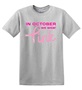 Epic Adult/Youth October We Wear Pink BCA Breast Cancer Cotton Graphic T-Shirts