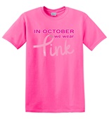 Epic Adult/Youth October We Wear Pink BCA Breast Cancer Cotton Graphic T-Shirts