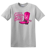 Epic Adult/Youth Give Cancer the Boot BCA Cowboy Western Cotton Graphic T-Shirts