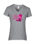 Epic Ladies Give Cancer the Boot BCA Cowboy Western V-Neck Graphic T-Shirts
