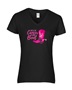 Epic Ladies Give Cancer the Boot BCA Cowboy Western V-Neck Graphic T-Shirts