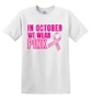 Epic Adult/Youth In October We Wear Pink Vintage BCA Cotton Graphic T-Shirts