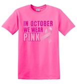 Epic Adult/Youth In October We Wear Pink Vintage BCA Cotton Graphic T-Shirts