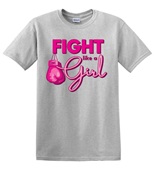 Epic Adult/Youth Fight Like A Girl Cancer BCA Shadow Cotton Graphic T-Shirts