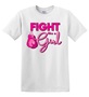 Epic Adult/Youth Fight Like A Girl Cancer BCA Shadow Cotton Graphic T-Shirts