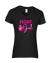 Epic Ladies Fight Like A Girl Cancer BCA Shadow V-Neck Graphic T-Shirts