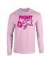 Epic Fight Like A Girl Cancer BCA Shadow Long Sleeve Cotton Graphic T-Shirts