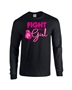 Epic Fight Like A Girl Cancer BCA Shadow Long Sleeve Cotton Graphic T-Shirts