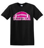 Epic Adult/Youth Football Tackle Breast Cancer BCA Pink Cotton Graphic T-Shirts