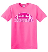 Epic Adult/Youth Football Tackle Breast Cancer BCA Pink Cotton Graphic T-Shirts