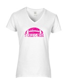 Epic Ladies Football Tackle Breast Cancer BCA Pink V-Neck Graphic T-Shirts