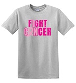 Epic Adult/Youth I Can Fight Cancer BCA Vintage Pink Cotton Graphic T-Shirts