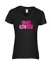 Epic Ladies I Can Fight Cancer BCA Vintage Pink V-Neck Graphic T-Shirts