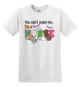 Epic Adult/Youth You Can't Scare Me I'm A Nurse Halloween Cotton Graphic T-Shirts