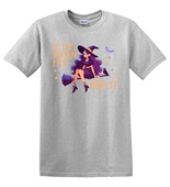 Epic Adult/Youth If The Broom Fits Ride It Witch Cotton Graphic T-Shirts