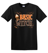 Epic Adult/Youth Basic Witch Pumpkin Spice Latte Season Cotton Graphic T-Shirts
