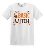 Epic Adult/Youth Basic Witch Pumpkin Spice Latte Season Cotton Graphic T-Shirts