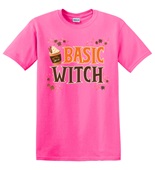 Epic Adult/Youth Basic Witch Pumpkin Spice Latte Season Cotton Graphic T-Shirts
