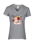 Epic Ladies Hello Pumpkin Autumn Fall Flowers Season V-Neck Graphic T-Shirts