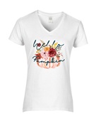 Epic Ladies Hello Pumpkin Autumn Fall Flowers Season V-Neck Graphic T-Shirts