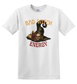 Epic Adult/Youth Bad Witch Energy Skull Pumpkin Hat Cotton Graphic T-Shirts