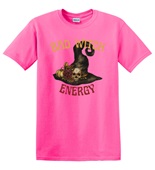 Epic Adult/Youth Bad Witch Energy Skull Pumpkin Hat Cotton Graphic T-Shirts