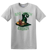 Epic Adult/Youth Bad Witch Energy Wicked Green Hat Cotton Graphic T-Shirts