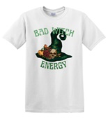 Epic Adult/Youth Bad Witch Energy Wicked Green Hat Cotton Graphic T-Shirts