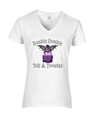 Epic Ladies Double Double Toil & Trouble Potion V-Neck Graphic T-Shirts