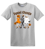 Epic Adult/Youth Squad Ghouls Pumpkin Skeleton Ghost Girl Cotton Graphic T-Shirts