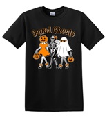 Epic Adult/Youth Squad Ghouls Pumpkin Skeleton Ghost Girl Cotton Graphic T-Shirts