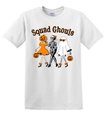 Epic Adult/Youth Squad Ghouls Pumpkin Skeleton Ghost Girl Cotton Graphic T-Shirts