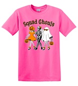 Epic Adult/Youth Squad Ghouls Pumpkin Skeleton Ghost Girl Cotton Graphic T-Shirts