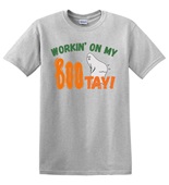 Epic Adult/Youth Workin' On My BOOtay Bootie Ghost Squats Cotton Graphic T-Shirts
