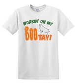 Epic Adult/Youth Workin' On My BOOtay Bootie Ghost Squats Cotton Graphic T-Shirts