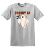 Epic Adult/Youth Spooky AF Ghost Drip Halloween Cotton Graphic T-Shirts