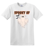 Epic Adult/Youth Spooky AF Ghost Drip Halloween Cotton Graphic T-Shirts