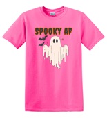 Epic Adult/Youth Spooky AF Ghost Drip Halloween Cotton Graphic T-Shirts