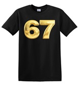 Epic Adult/Youth 67 Six Seven Gold Bar Bling Cotton Graphic T-Shirts