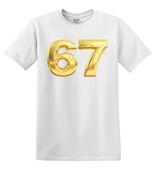Epic Adult/Youth 67 Six Seven Gold Bar Bling Cotton Graphic T-Shirts