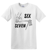 Epic Adult/Youth 67 Six Seven Skeleton Hands Distressed Cotton Graphic T-Shirts
