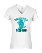 Epic Ladies Waiting For A Respawn Rez Mummy Monsters V-Neck Graphic T-Shirts