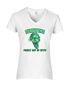 Epic Ladies Surviving Out Of Spite Zombie Monsters V-Neck Graphic T-Shirts