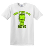 Epic Adult/Youth What Time Be Alive Frankenstein Monster Cotton Graphic T-Shirts